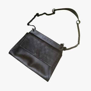 L.A.M.B. by Gwen Stefani Black Leather Chain Strap Clutch